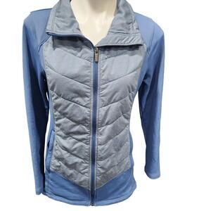 Columbia women's mid length puffer jacket blue M cold weather winter layer